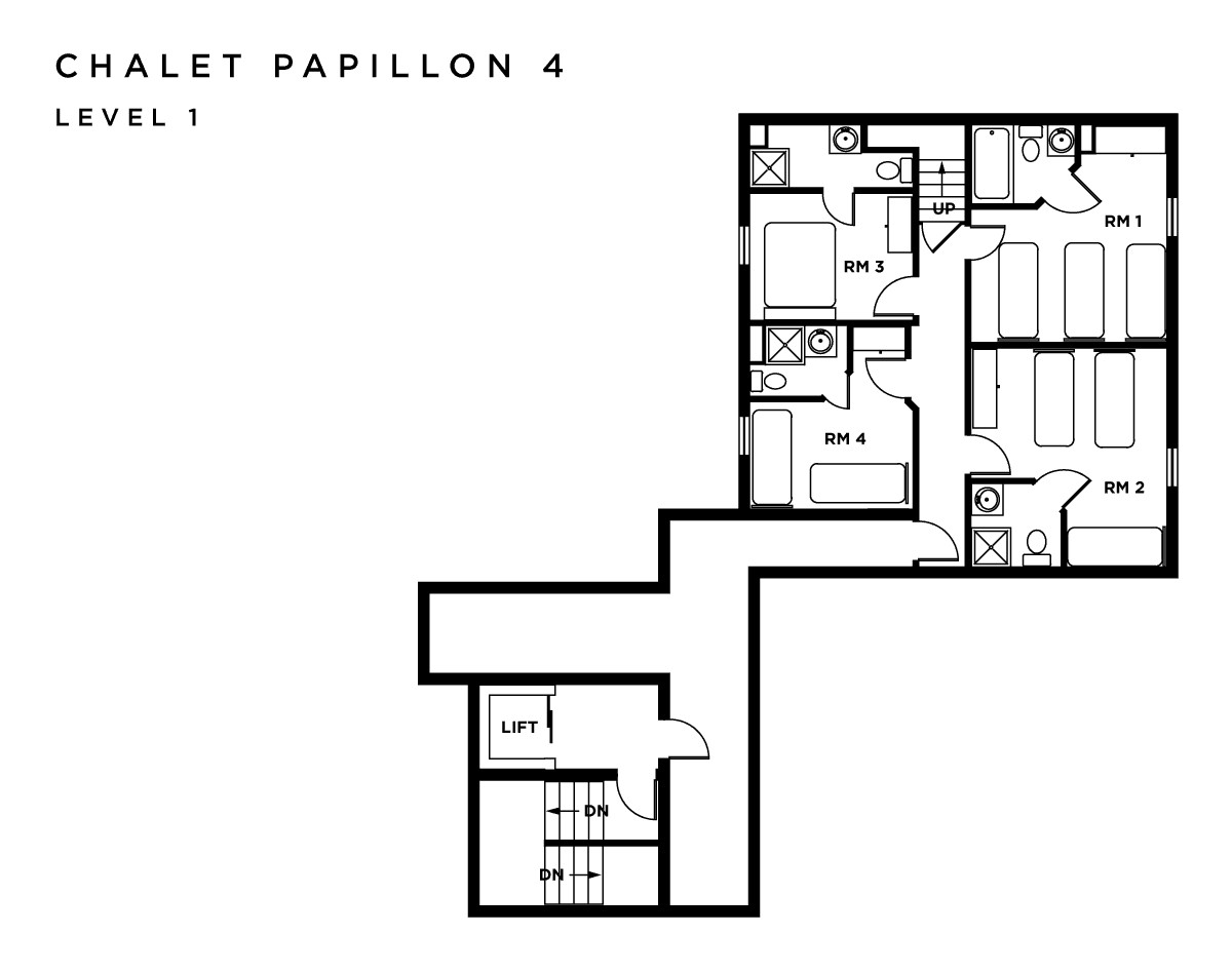 Chalet Papillon 4 La Rosiere Floor Plan 1